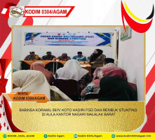 BABINSA KORAMIL 09/IV KOTO HADIRI FGD DAN REMBUK STUNTING DI AULA KANTOR NAGARI MALALAK BARAT
