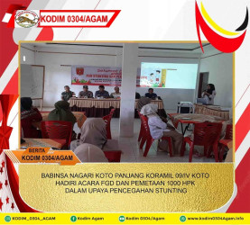 BABINSA NAGARI KOTO PANJANG KORAMIL 09/IV KOTO HADIRI ACARA FGD DAN PEMETAAN 1000 HPK DALAM UPAYA PENCEGAHAN STUNTING