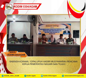 BABINSA KORAMIL 12/PALUPUH HADIRI MUSYAWARAH RENCANA KERJA PEMERINTAH NAGARI NAN TUJUH