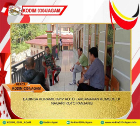 BABINSA KORAMIL 09/IV KOTO LAKSANAKAN KOMSOS DI NAGARI KOTO PANJANG