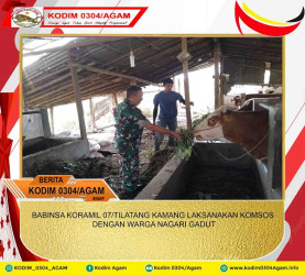 BABINSA KORAMIL 07/TILATANG KAMANG LAKSANAKAN KOMSOS DENGAN WARGA NAGARI GADUT