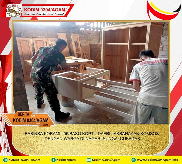 BABINSA KORAMIL 06/BASO KOPTU DAFRI LAKSANAKAN KOMSOS DENGAN WARGA DI NAGARI SUNGAI CUBADAK