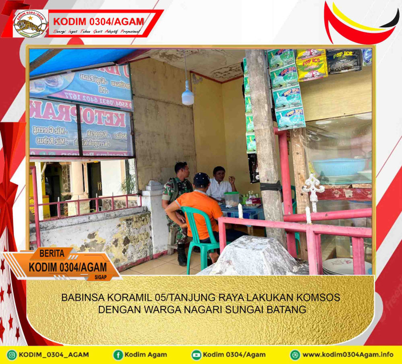 BABINSA KORAMIL 05/TANJUNG RAYA LAKUKAN KOMSOS DENGAN WARGA NAGARI SUNGAI BATANG