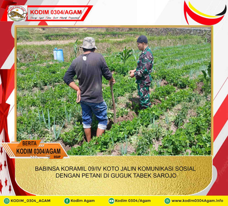 BABINSA KORAMIL 09/IV KOTO JALIN KOMUNIKASI SOSIAL DENGAN PETANI DI GUGUK TABEK SAROJO