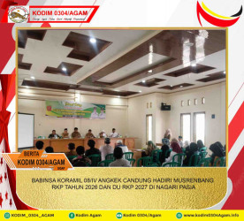 BABINSA KORAMIL 08/IV ANGKEK CANDUNG HADIRI MUSRENBANG RKP TAHUN 2026 DAN DU RKP 2027 DI NAGARI PASIA