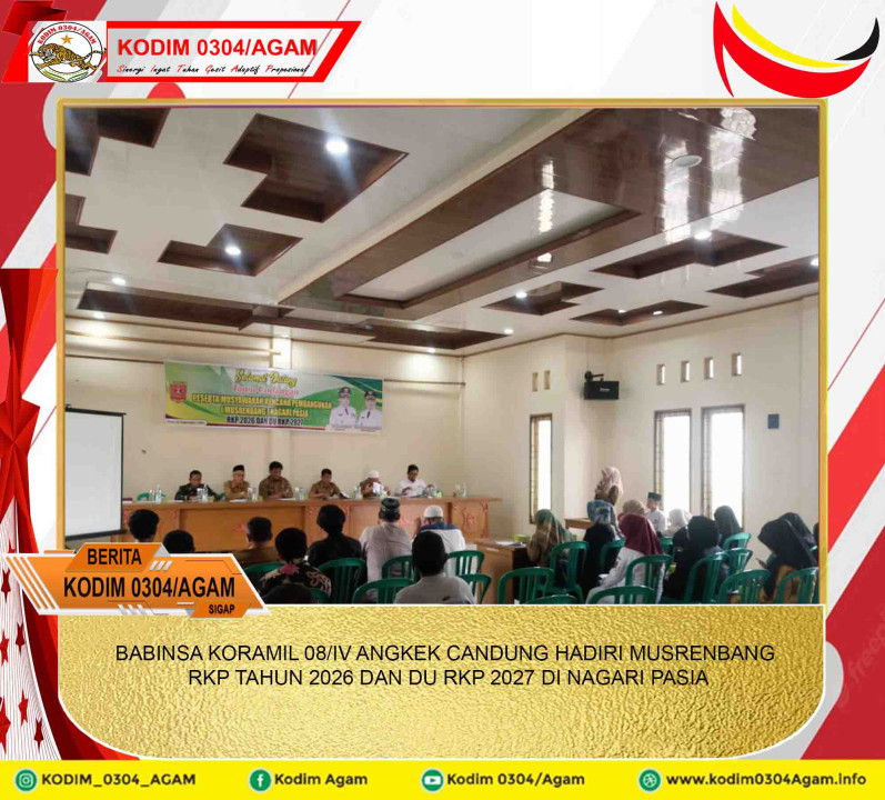 BABINSA KORAMIL 08/IV ANGKEK CANDUNG HADIRI MUSRENBANG RKP TAHUN 2026 DAN DU RKP 2027 DI NAGARI PASIA