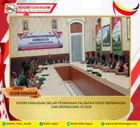 KODIM 0304/AGAM GELAR PEMBINAAN FALSAFAH HIDUP BERBANGSA DAN BERNEGARA TA 2025