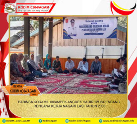 BABINSA KORAMIL 08/AMPEK ANGKEK HADIRI MUSRENBANG RENCANA KERJA NAGARI LASI TAHUN 2026