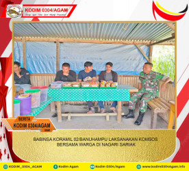 BABINSA KORAMIL 02/BANUHAMPU LAKSANAKAN KOMSOS BERSAMA WARGA DI NAGARI SARIAK