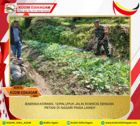 BABINSA KORAMIL 12/PALUPUH JALIN KOMSOS DENGAN PETANI DI NAGARI PASIA LAWEH