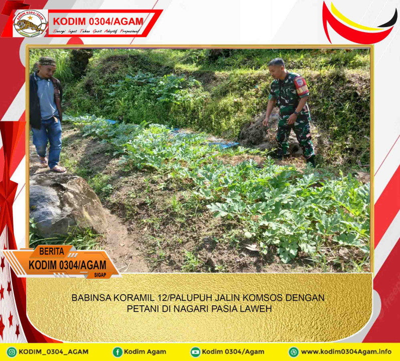 BABINSA KORAMIL 12/PALUPUH JALIN KOMSOS DENGAN PETANI DI NAGARI PASIA LAWEH