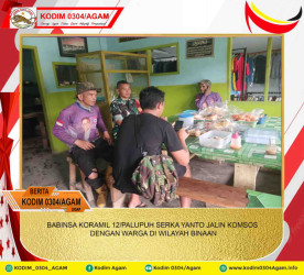 BABINSA KORAMIL 12/PALUPUH SERKA YANTO JALIN KOMSOS DENGAN WARGA DI WILAYAH BINAAN
