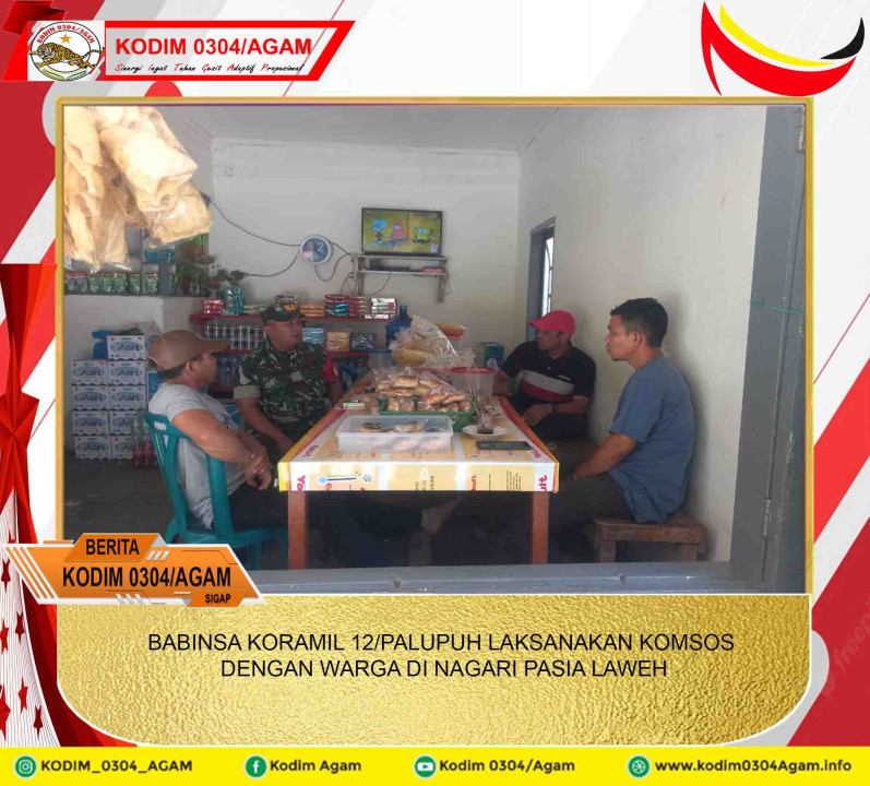 BABINSA KORAMIL 12/PALUPUH LAKSANAKAN KOMSOS DENGAN WARGA DI NAGARI PASIA LAWEH