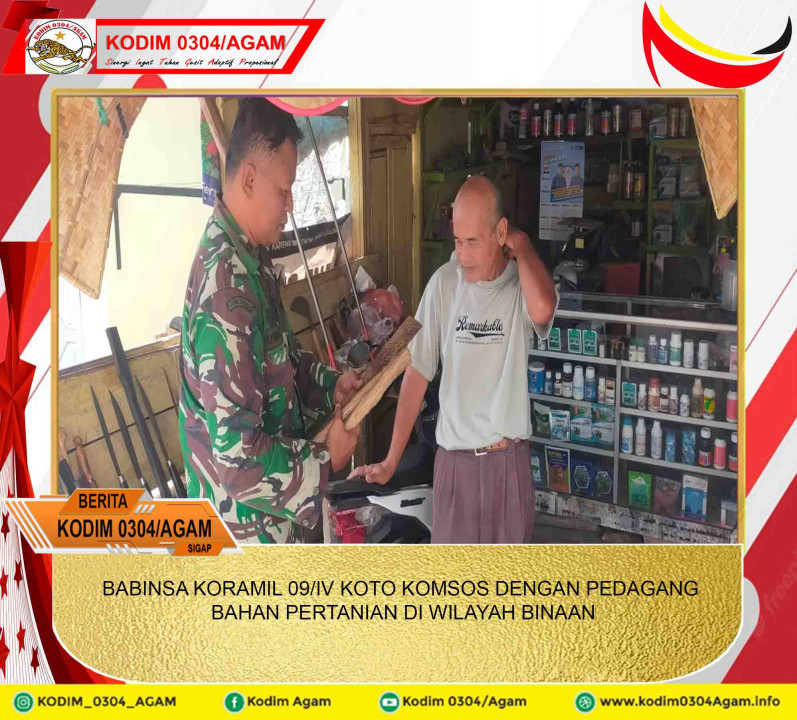 BABINSA KORAMIL 09/IV KOTO KOMSOS DENGAN PEDAGANG BAHAN PERTANIAN DI WILAYAH BINAAN