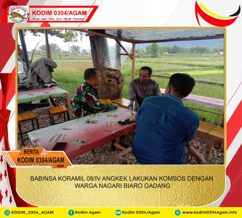 BABINSA KORAMIL 08/IV ANGKEK LAKUKAN KOMSOS DENGAN WARGA NAGARI BIARO GADANG