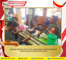 BABINSA KORAMIL 09/IV KOTO LAKSANAKAN KOMSOS DENGAN WARGA NAGARI SIANOK ANAM SUKU