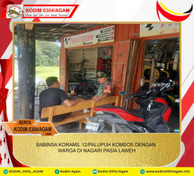 BABINSA KORAMIL 12/PALUPUH KOMSOS DENGAN WARGA DI NAGARI PASIA LAWEH