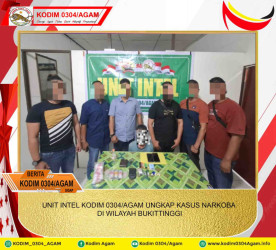 UNIT INTEL KODIM 0304/AGAM UNGKAP KASUS NARKOBA DI WILAYAH BUKITTINGGI
