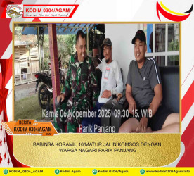 BABINSA KORAMIL 10/MATUR JALIN KOMSOS DENGAN WARGA NAGARI PARIK PANJANG