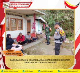 BABINSA KORAMIL 13/ABTB LAKSANAKAN KOMSOS BERSAMA WARGA DI KELURAHAN SAPIRAN