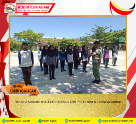 BABINSA KORAMIL 03/LUBUK BASUNG LATIH PBB DI SMK N 2 SUNGAI JARING