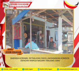 BABINSA KORAMIL 05/TANJUNG RAYA LAKSANAKAN KOMSOS DENGAN WARGA NAGARI TANJUNG SANI