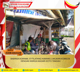 BABINSA KORAMIL 07/TILATANG KAMANG LAKUKAN KOMSOS DENGAN WARGA NAGARI KOTO TANGAH