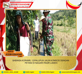 BABINSA KORAMIL 12/PALUPUH JALIN KOMSOS DENGAN PETANI DI NAGARI PASIR LAWEH