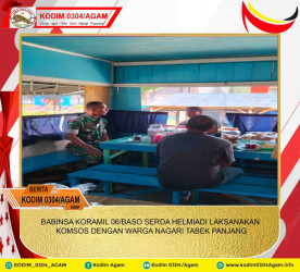 BABINSA KORAMIL 06/BASO SERDA HELMIADI LAKSANAKAN KOMSOS DENGAN WARGA NAGARI TABEK PANJANG