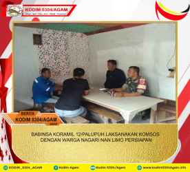 BABINSA KORAMIL 12/PALUPUH LAKSANAKAN KOMSOS DENGAN WARGA NAGARI NAN LIMO PERSIAPAN