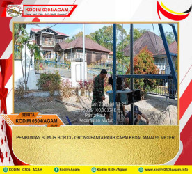 PEMBUATAN SUMUR BOR DI JORONG PANTA PAUH CAPAI KEDALAMAN 55 METER