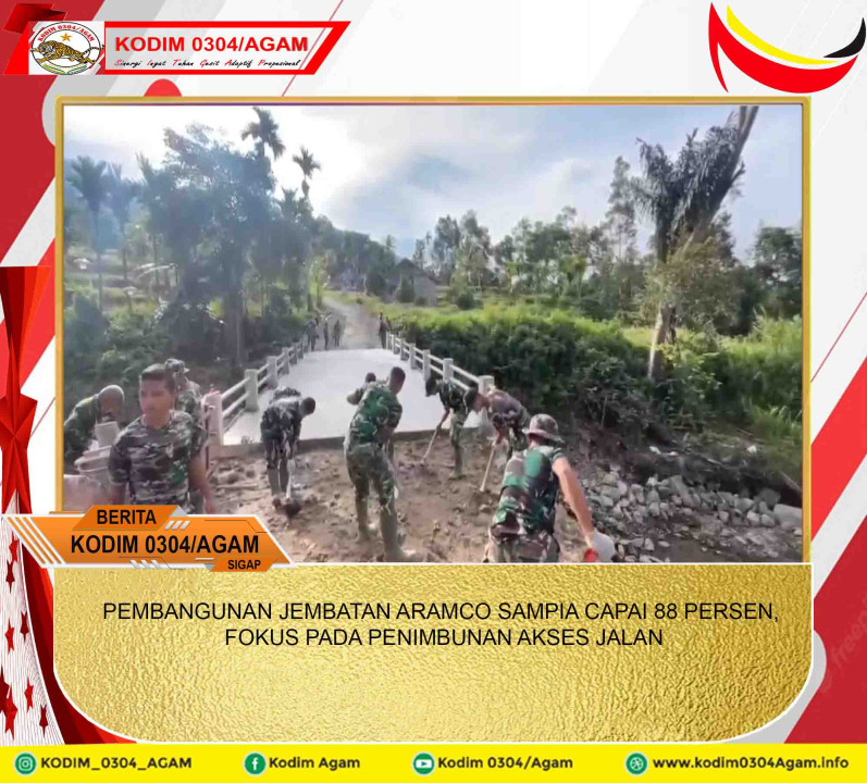 PEMBANGUNAN JEMBATAN ARAMCO SAMPIA CAPAI 88 PERSEN, FOKUS PADA PENIMBUNAN AKSES JALAN