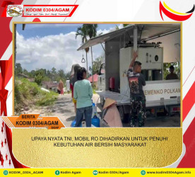 UPAYA NYATA TNI, MOBIL RO DIHADIRKAN UNTUK PENUHI KEBUTUHAN AIR BERSIH MASYARAKAT