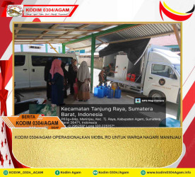 KODIM 0304/AGAM OPERASIONALKAN MOBIL RO UNTUK WARGA NAGARI MANINJAU