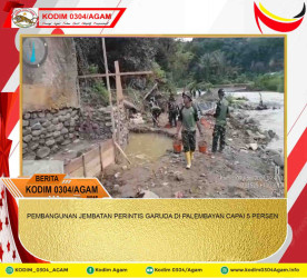 PEMBANGUNAN JEMBATAN PERINTIS GARUDA DI PALEMBAYAN CAPAI 5 PERSEN