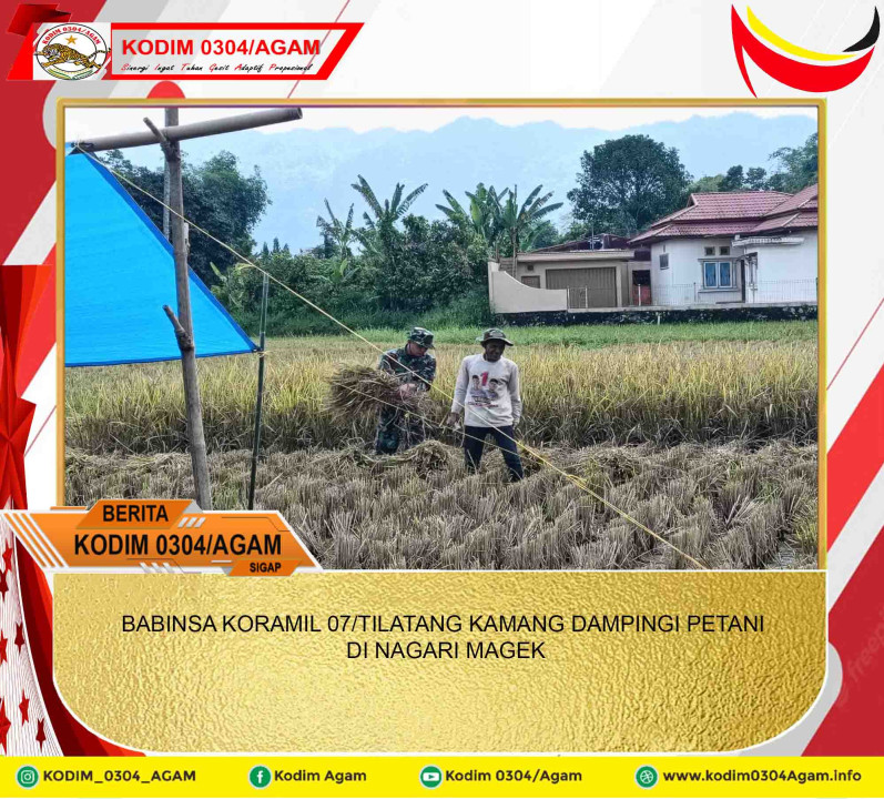 BABINSA KORAMIL 07/TILATANG KAMANG DAMPINGI PETANI DI NAGARI MAGEK