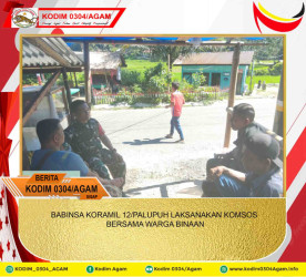 BABINSA KORAMIL 12/PALUPUH LAKSANAKAN KOMSOS BERSAMA WARGA BINAAN