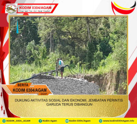 DUKUNG AKTIVITAS SOSIAL DAN EKONOMI, JEMBATAN PERINTIS GARUDA TERUS DIBANGUN