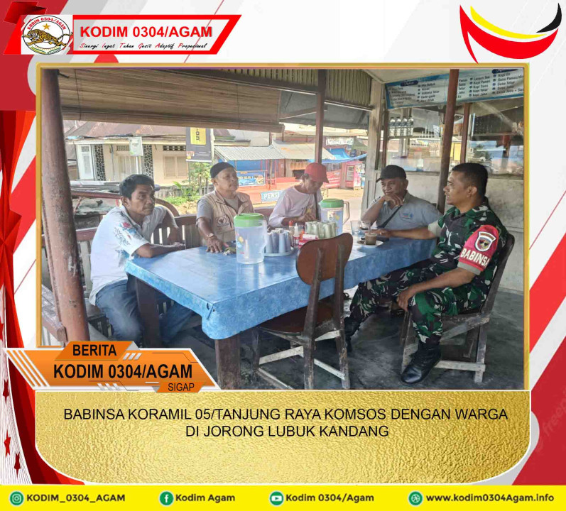 BABINSA KORAMIL 05/TANJUNG RAYA KOMSOS DENGAN WARGA DI JORONG LUBUK KANDANG