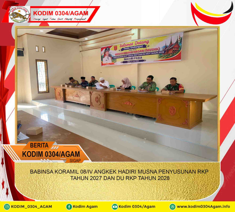 BABINSA KORAMIL 08/IV ANGKEK HADIRI MUSNA PENYUSUNAN RKP TAHUN 2027 DAN DU RKP TAHUN 2028